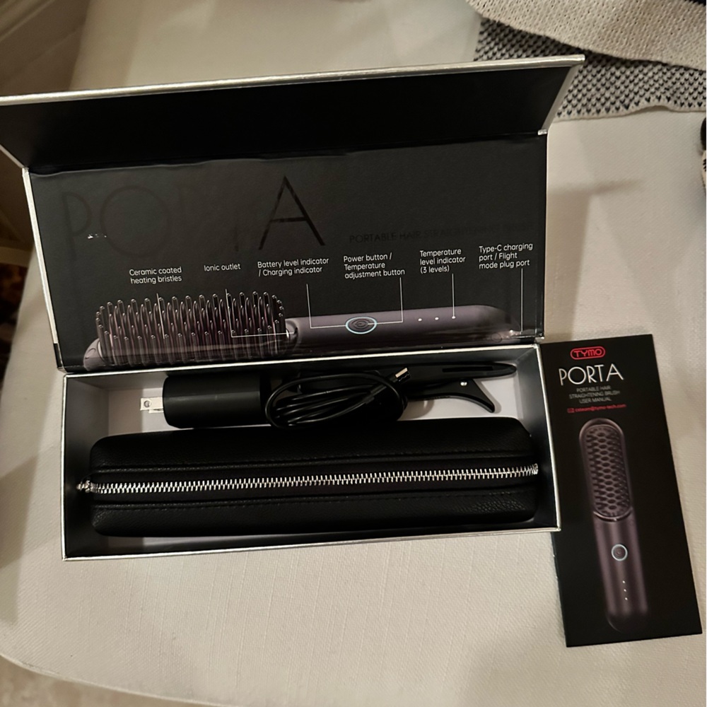 TYMO PORTA HAIR STRAIGHTENER Cordless & portable with open box case charger - Picture 5 of 5